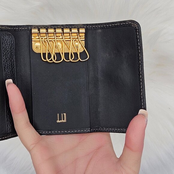 Dunhill Black Leather Key Case - Picture 6 of 8
